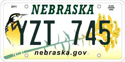 NE license plate YZT745