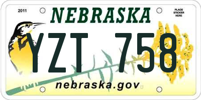 NE license plate YZT758