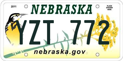 NE license plate YZT772