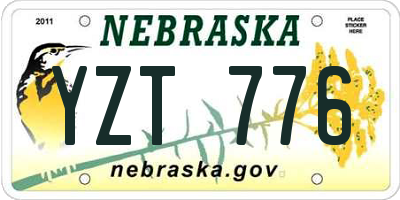 NE license plate YZT776