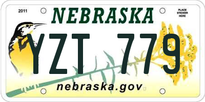 NE license plate YZT779