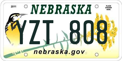 NE license plate YZT808