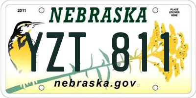 NE license plate YZT811