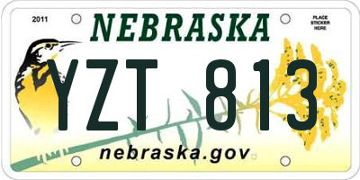 NE license plate YZT813