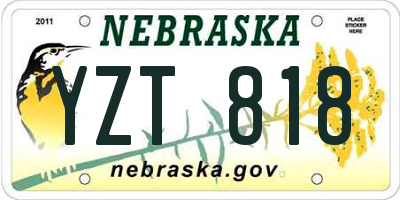 NE license plate YZT818