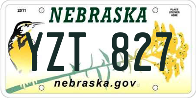 NE license plate YZT827