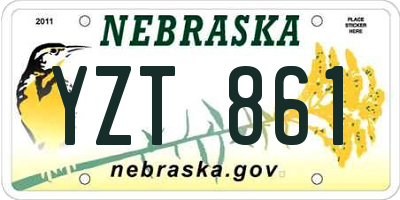NE license plate YZT861