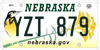 NE license plate YZT879