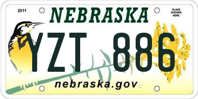 NE license plate YZT886