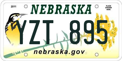 NE license plate YZT895
