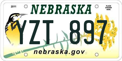 NE license plate YZT897