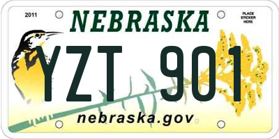 NE license plate YZT901