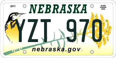 NE license plate YZT970