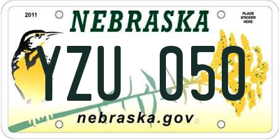 NE license plate YZU050