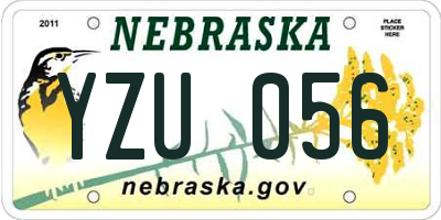 NE license plate YZU056