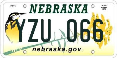 NE license plate YZU066