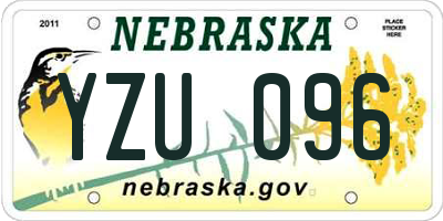 NE license plate YZU096