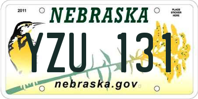 NE license plate YZU131