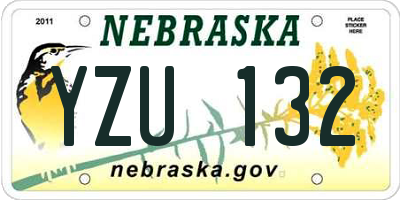 NE license plate YZU132
