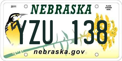 NE license plate YZU138