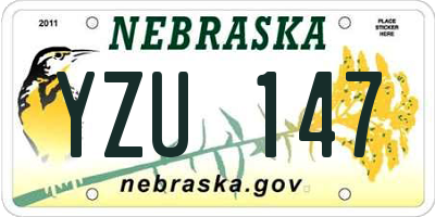 NE license plate YZU147