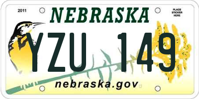 NE license plate YZU149