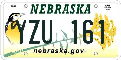 NE license plate YZU161