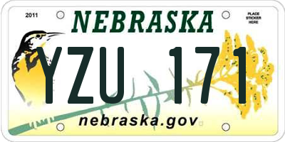 NE license plate YZU171