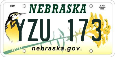 NE license plate YZU173