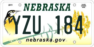 NE license plate YZU184