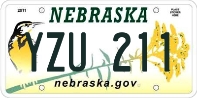 NE license plate YZU211