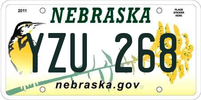 NE license plate YZU268