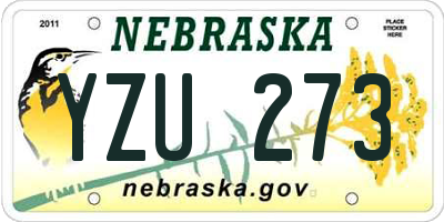 NE license plate YZU273