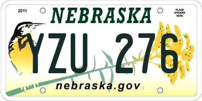 NE license plate YZU276