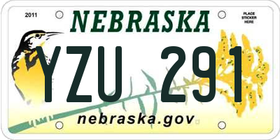 NE license plate YZU291
