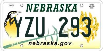 NE license plate YZU293