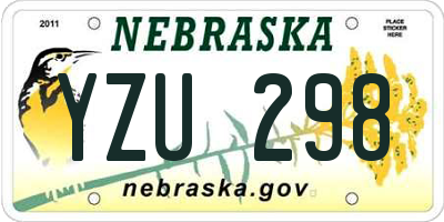 NE license plate YZU298