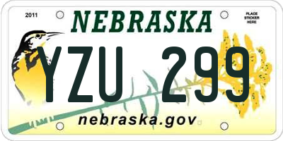 NE license plate YZU299