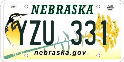 NE license plate YZU331