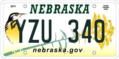 NE license plate YZU340