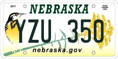 NE license plate YZU350