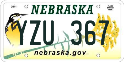 NE license plate YZU367