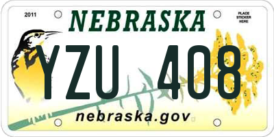 NE license plate YZU408