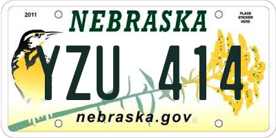 NE license plate YZU414