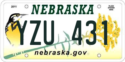 NE license plate YZU431