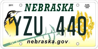 NE license plate YZU440