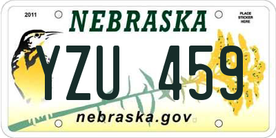 NE license plate YZU459