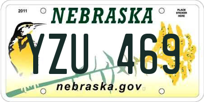 NE license plate YZU469