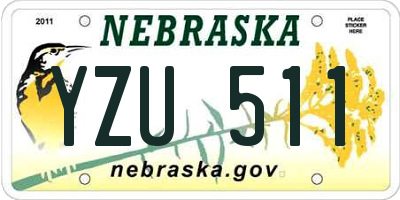 NE license plate YZU511