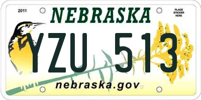 NE license plate YZU513